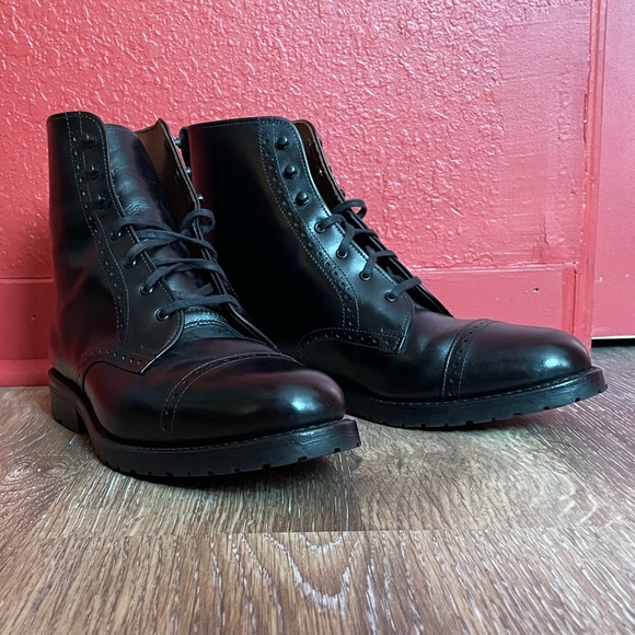 Black Leather Dress Boots - Picture 2 of 7